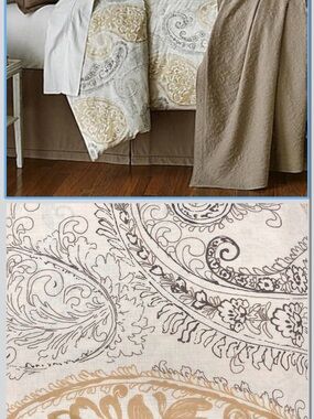 Noble Excellence Villa Renata King duvet set. Pottery Barn